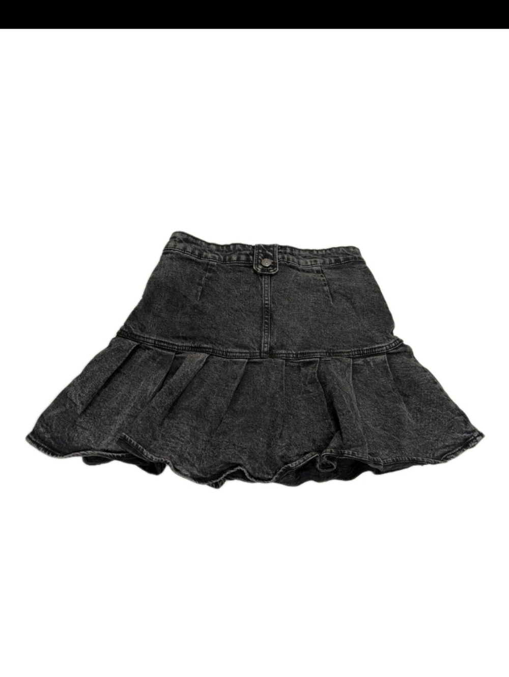 Wild Fable Pleated Black Denim Mini Skirt 4 90s Y2K Grunge Ditzy #30